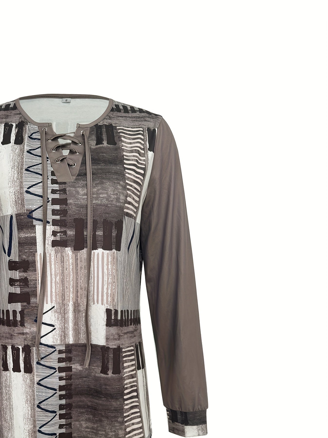 Fusomo™ - Abstract V-neck blouse