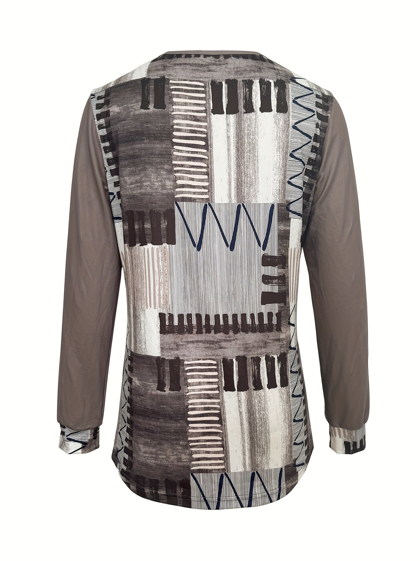 Fusomo™ - Abstract V-neck blouse