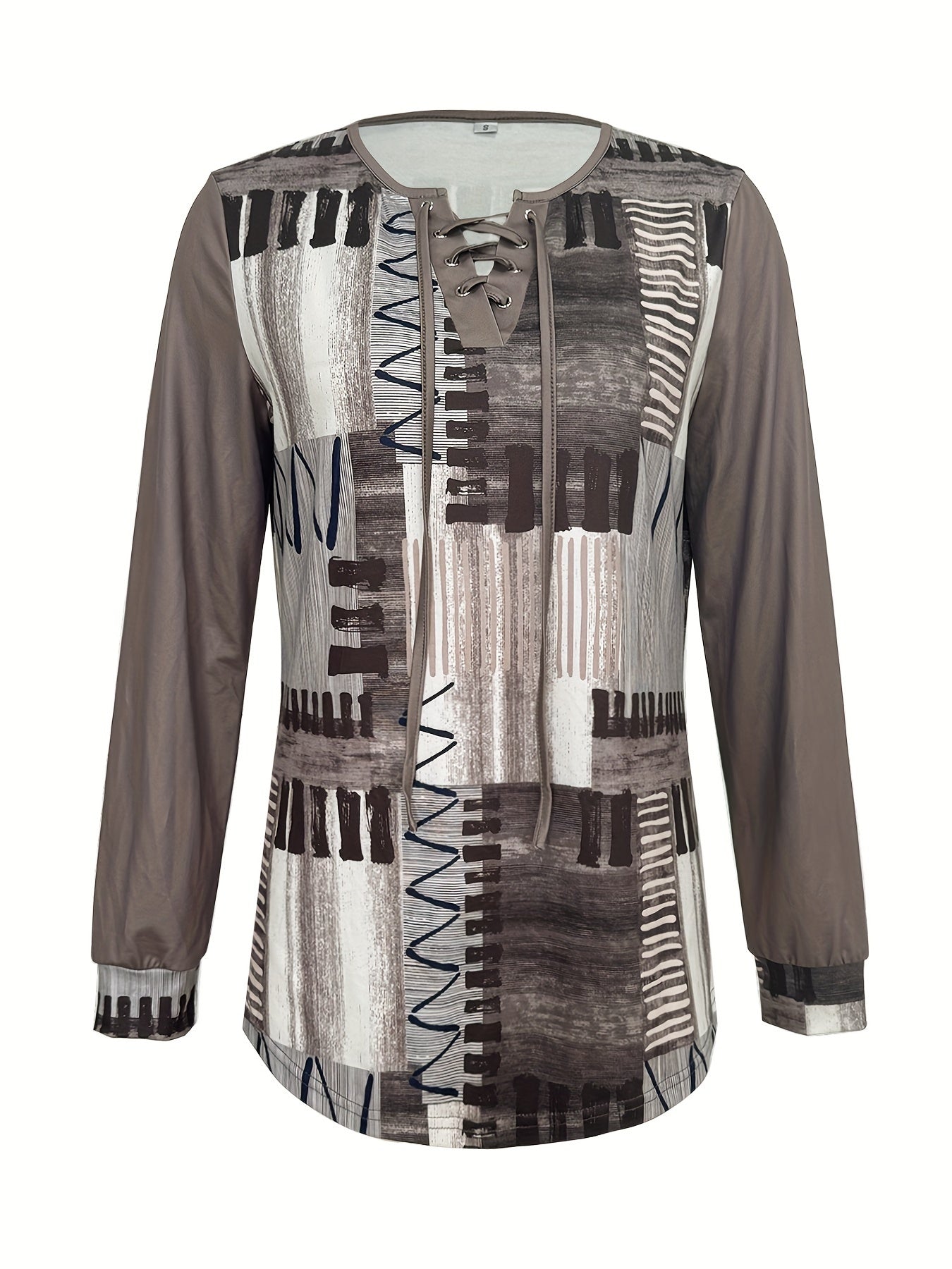 Fusomo™ - Abstract V-neck blouse